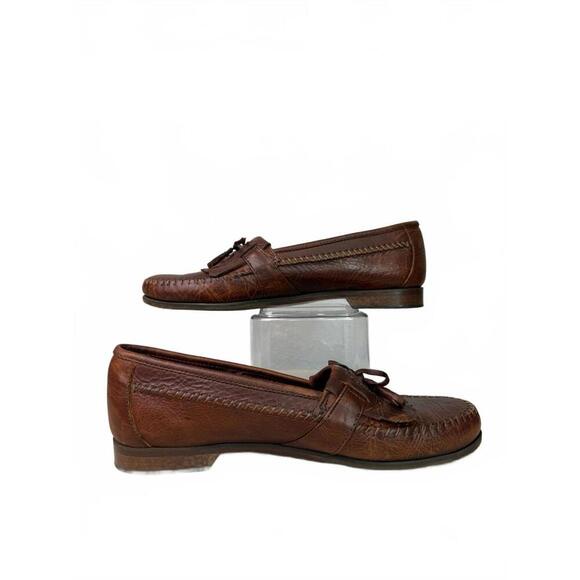 Vito Rufalo Mens Loafers Kiltie Tassels All Leather US 10 Made in Italy - Picture 6 of 9